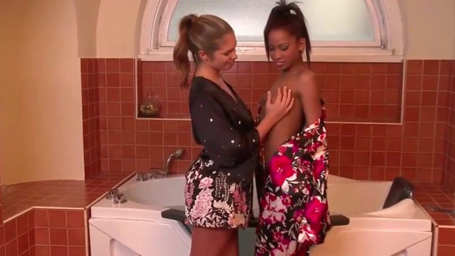 Excellent Anal double foray In The Washroom With Eva Parcker And Katia De Lys