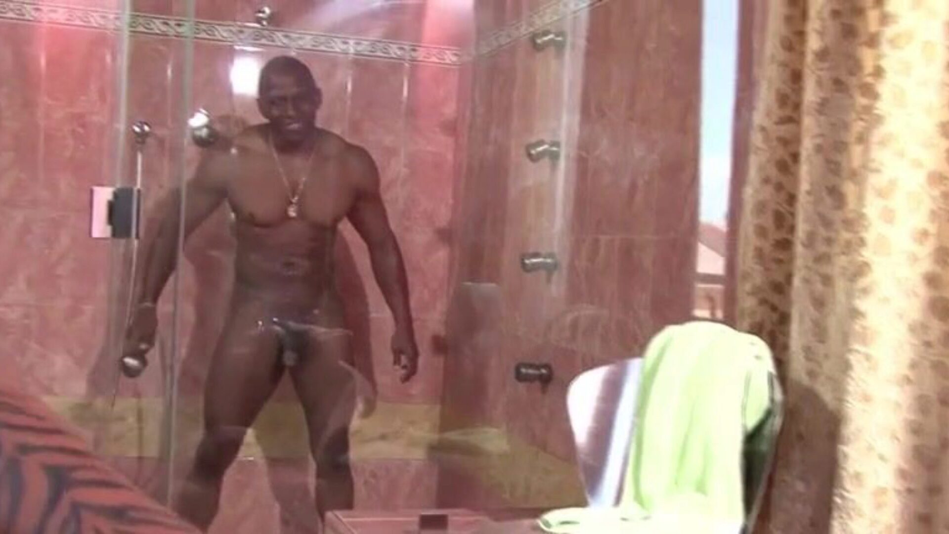 Breasty African Hottie Vs Large Kitten is a nice-looking black honey with massive breasts and that sweetheart can not live without eyeing her husbands pumped up figure while that guy showers Watching him receives her lascivious so this day this hottie plays with her wet crack until hes done showering and then this chab taps that booty