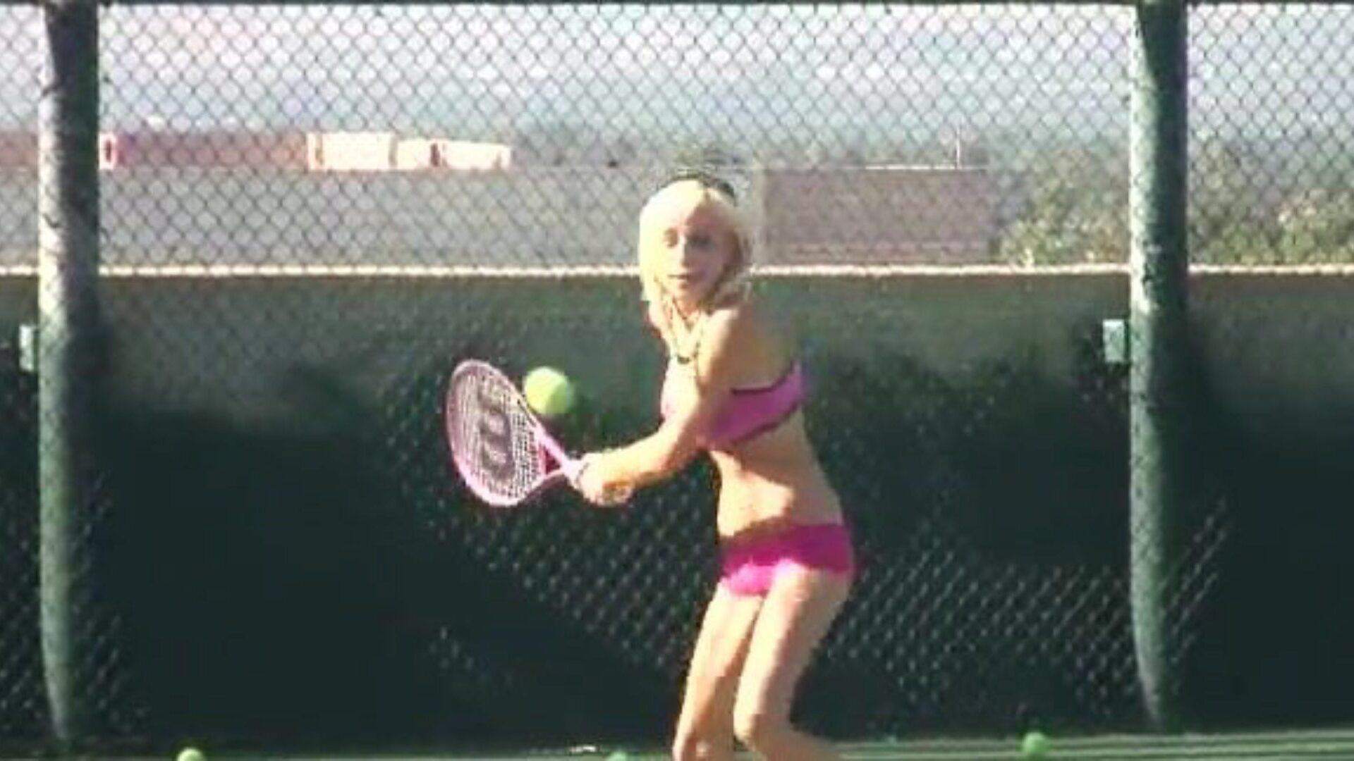 breasty blonde Morgan Layne getting her snatch fingered and banged after her tennis