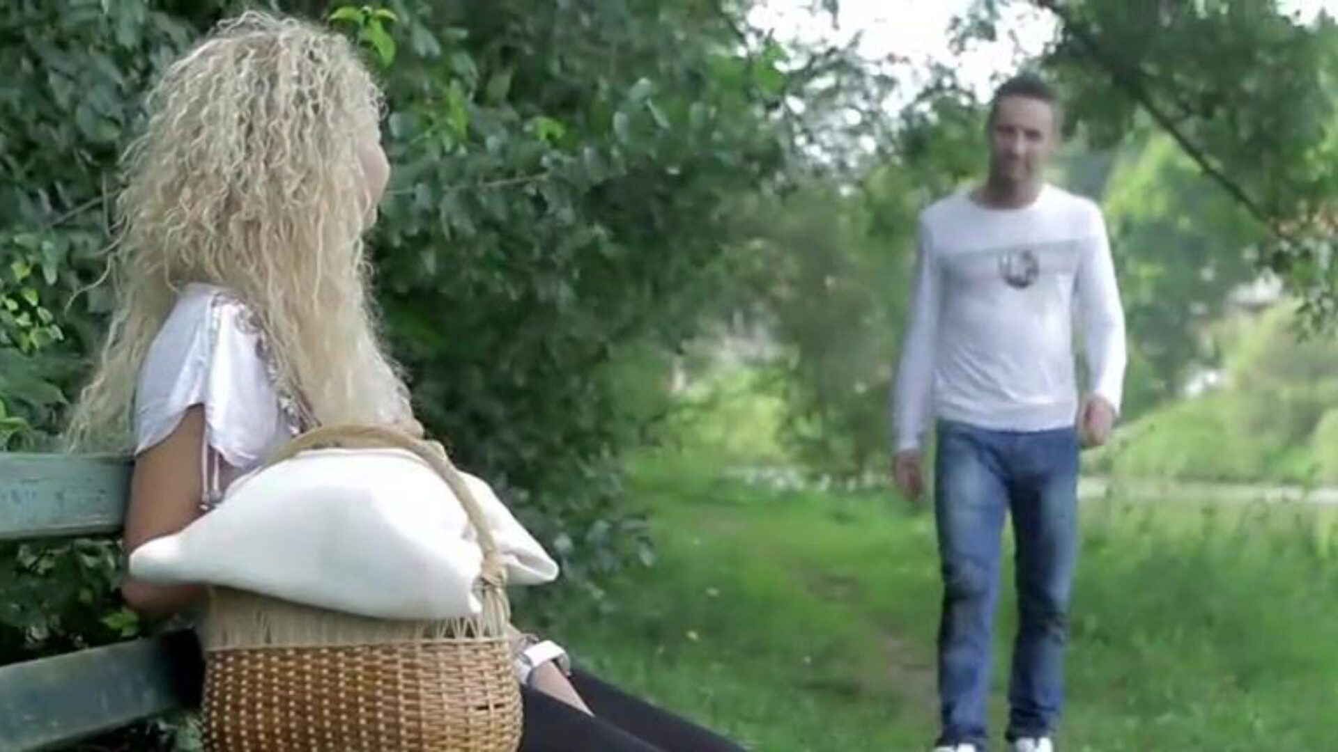 Romantic picnic with a frizzy haired mom finishes with hardcore fucking A European MILF meets up with her boyfriend in the park. She's cheerful to watch him and he's happy to see her. They find a secluded spot in the bushes before making out energetically You know where this is going! The man starts taking off her raiment to reveal that she's not wearing her panties (or brassiere for that matter). Now we acquire to enjoy some enjoyable CMNF action as the man slurps that older pussy The stripped mamma decides to return the favor by pushing his sinewy penis in her crazy face hole After this warmed exchange of oral sex pleasantries, the blond-haired mom grips him by the penis and guides it in her fur pie The beauty with tan lines bounces on that bone impatiently displaying off her perfectly-shaped stiff gazoo along the way got to love the close-ups After lovin’ some cowgirl action the frizzy-haired older takes it on all fours stinging the blanket along the way. Finally, after going through some missionary, the boy pulls out at the last possible moment to spunk all over her ideal abdomen